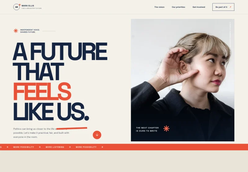 Political Candidate Website Template