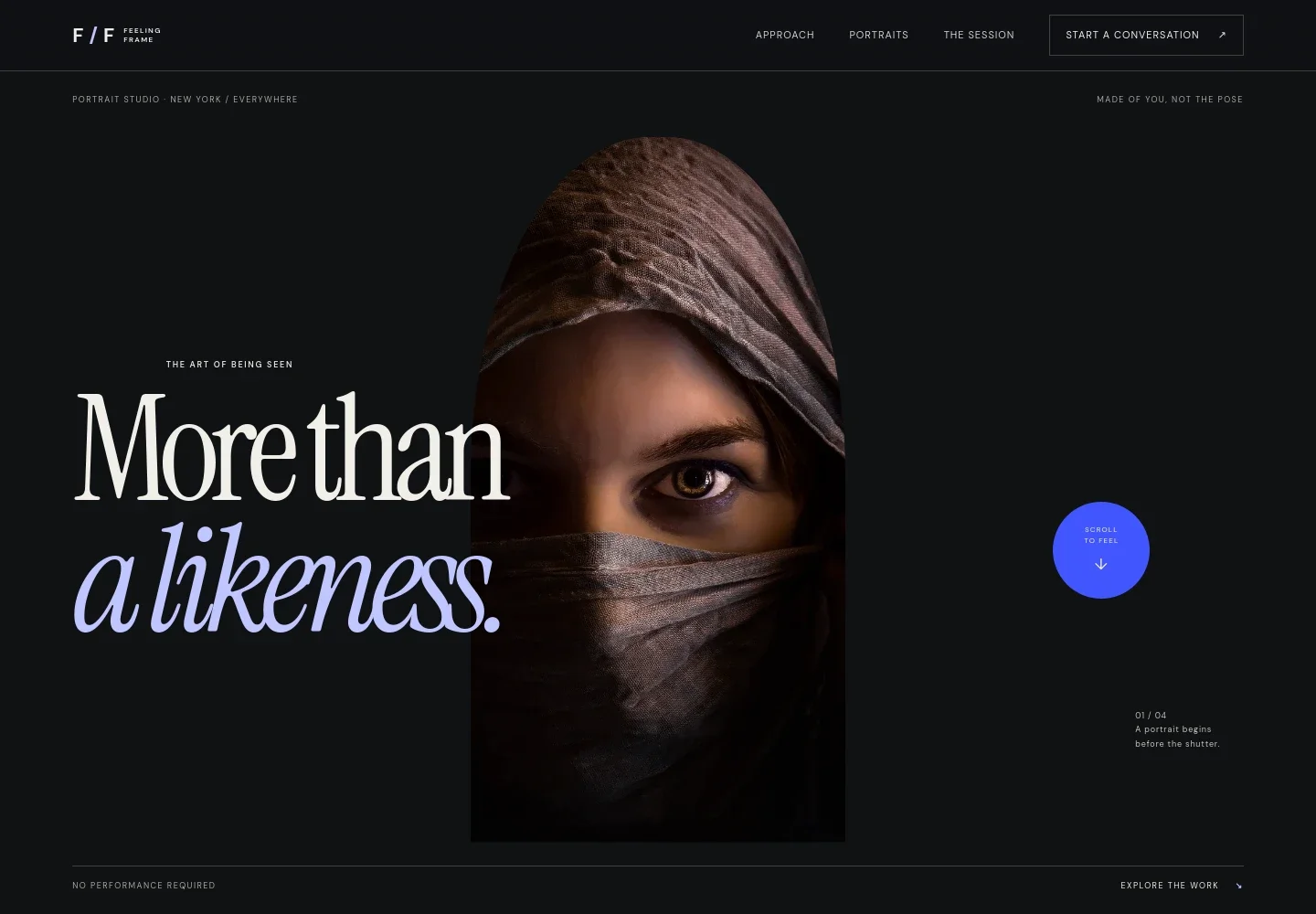 Portrait Photography Website Template