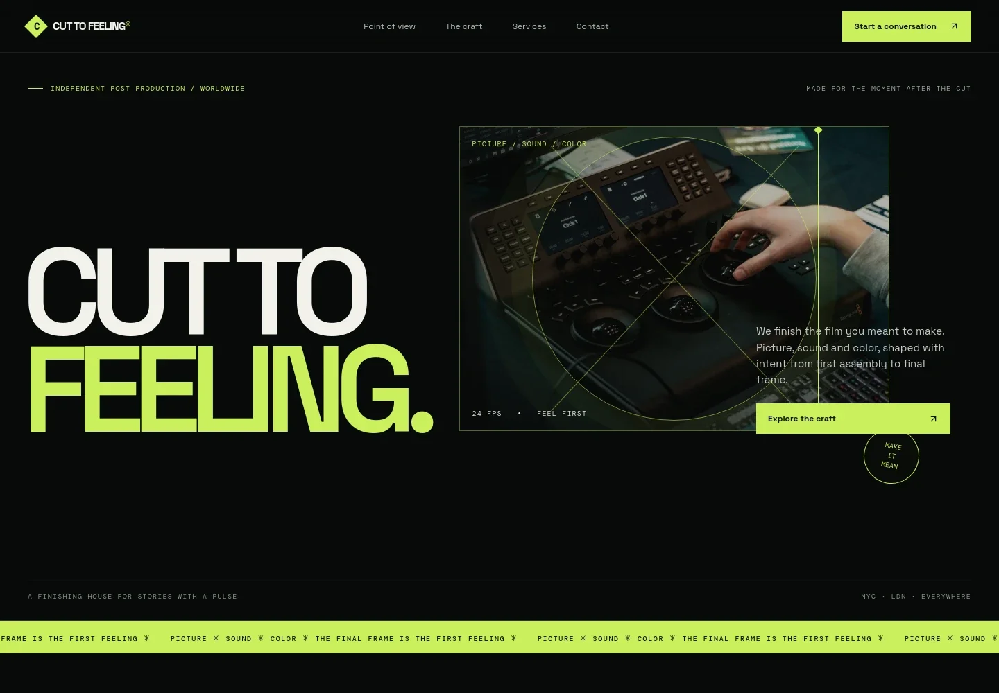 Post Production Website Template
