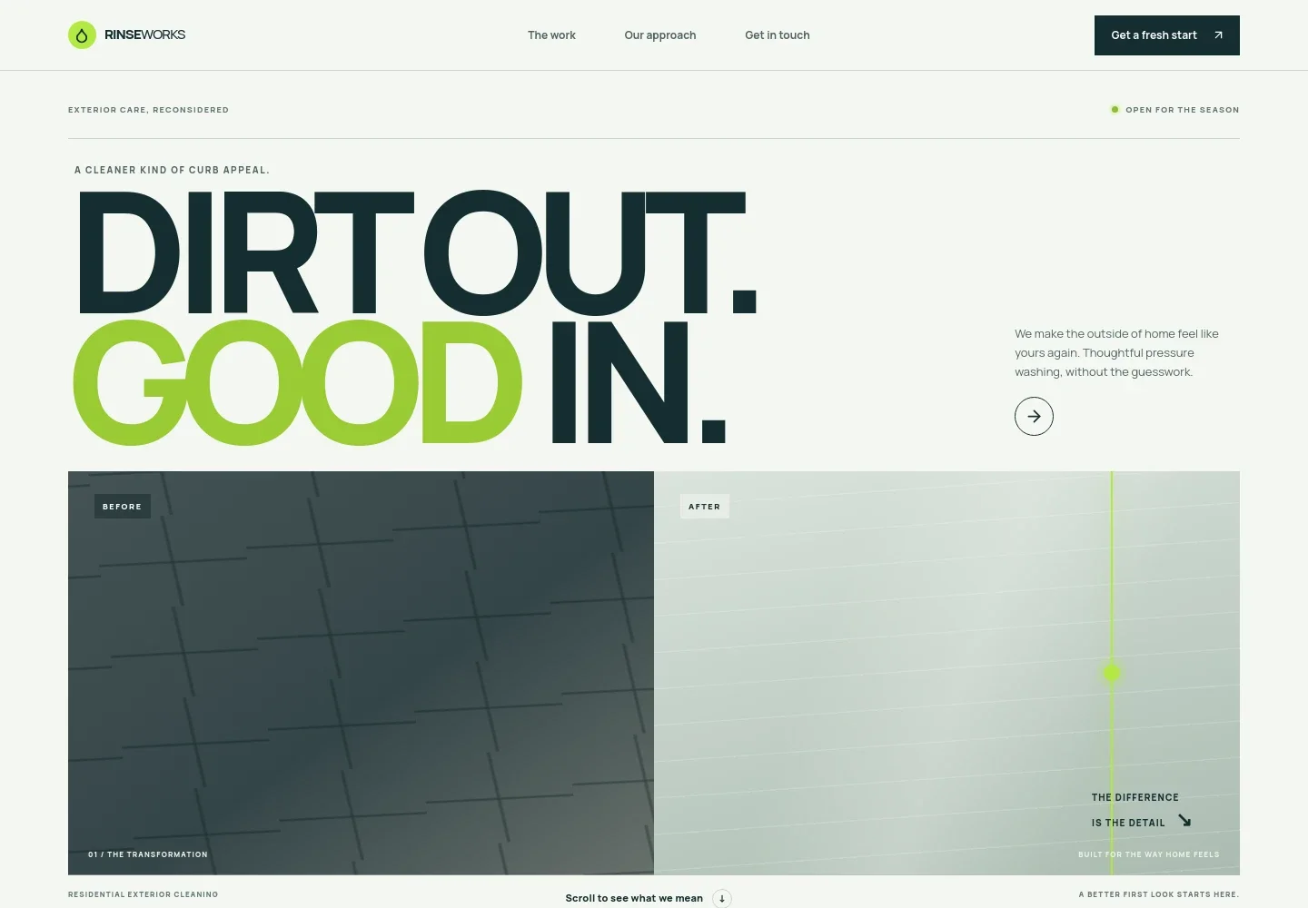 Power Washing Website Template