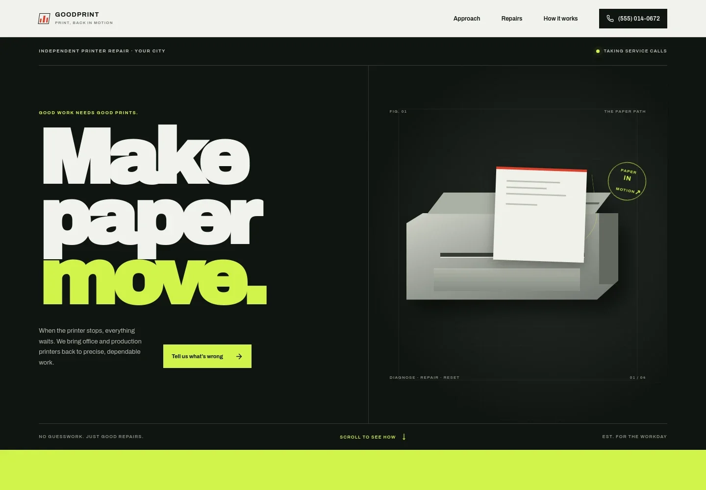 Printer Repair Website Template
