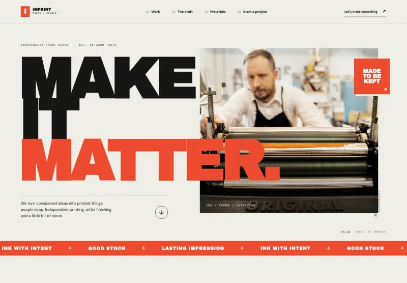 Printing Press Website Template