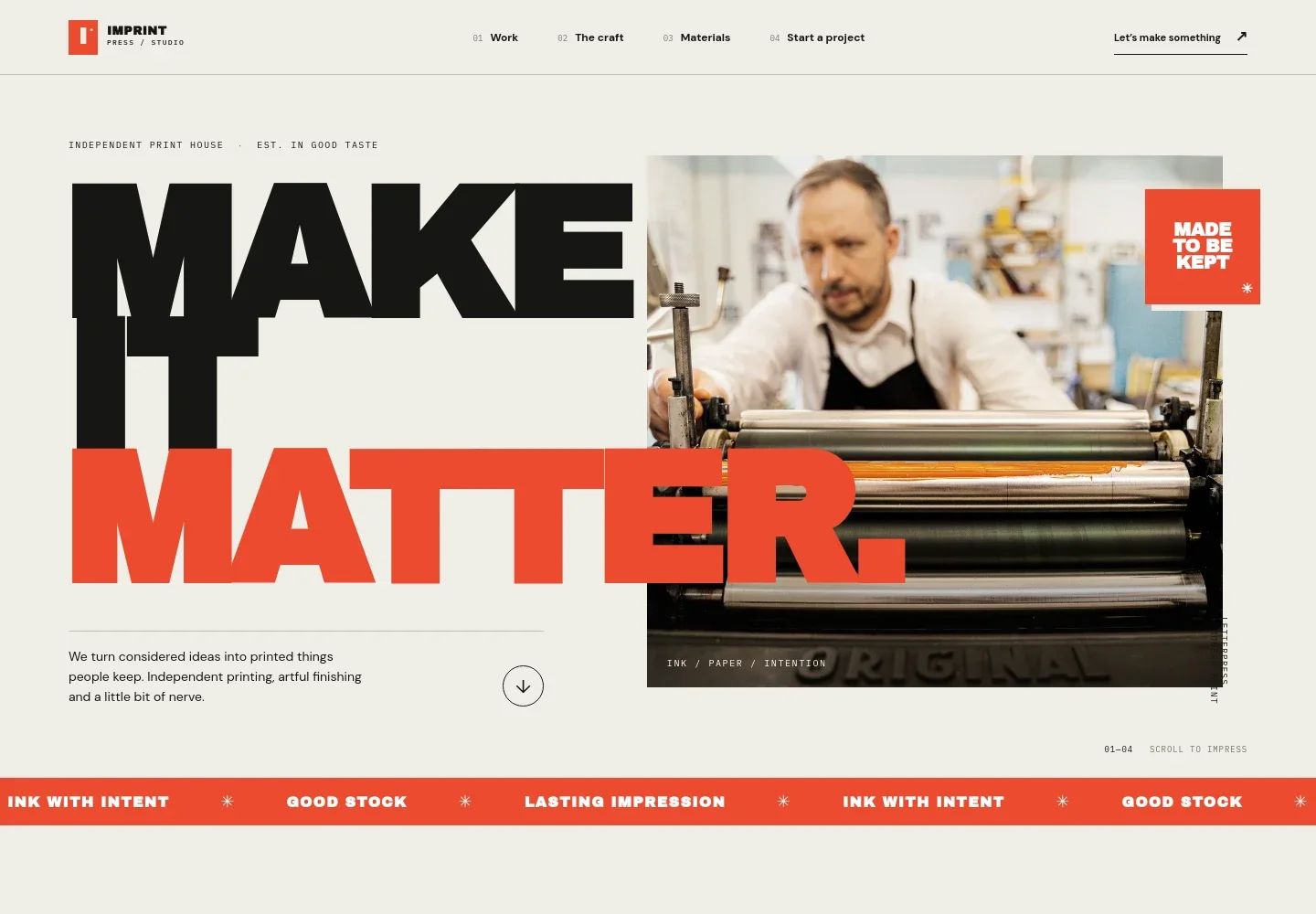 Printing Press Website Template