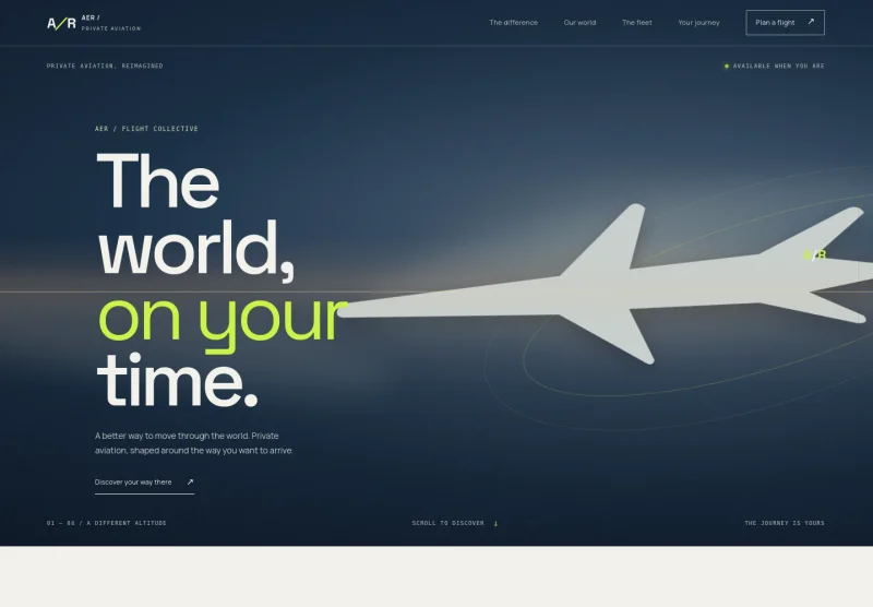 Private Airline Website Template