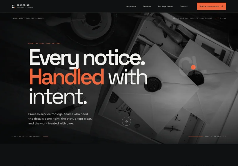 Process Server Website Template
