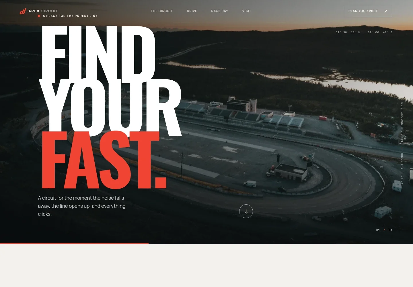 Racetrack Website Template