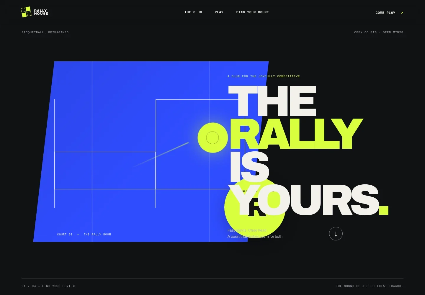 Racquetball Club Website Template