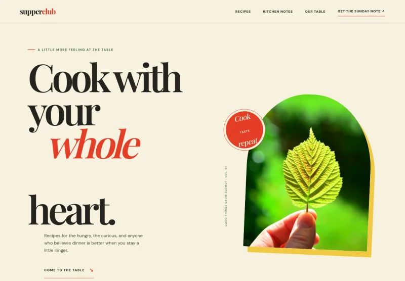 Recipe Blog Website Template