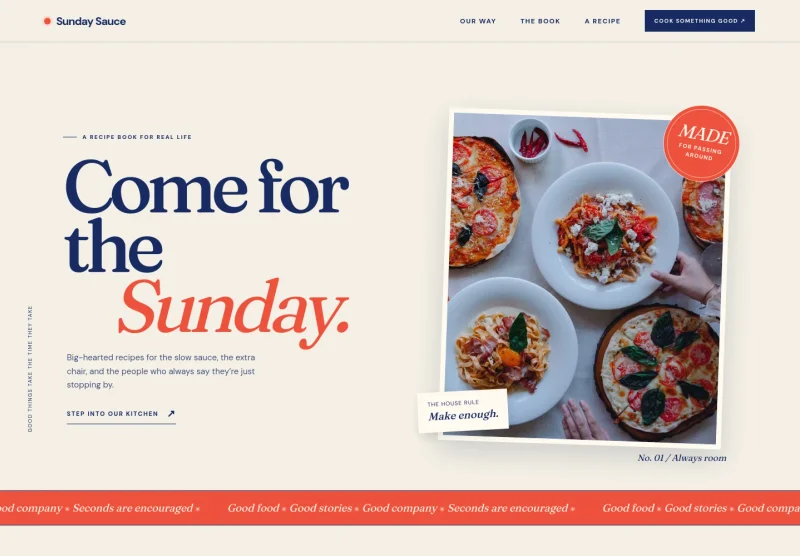 Recipe Book Website Template