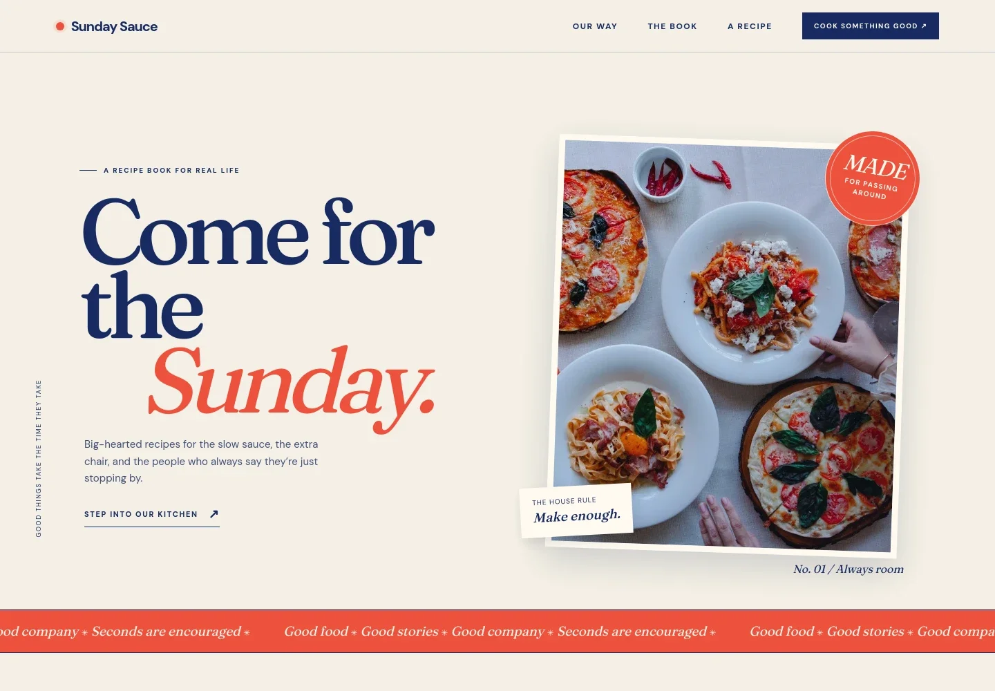 Recipe Book Website Template