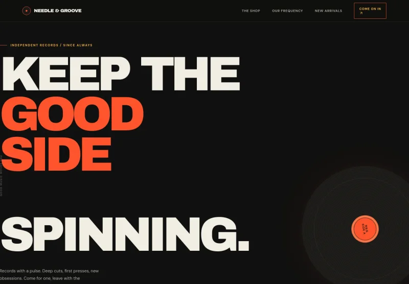 Record Store Website Template