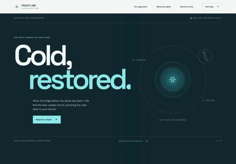 Refrigerator Repair Website Template