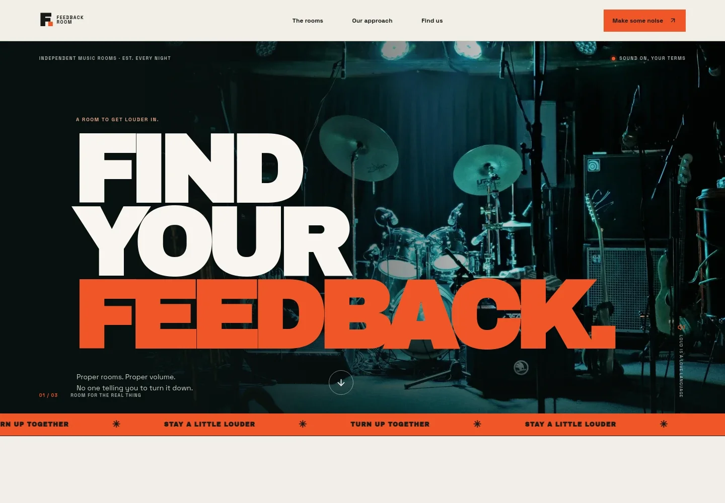 Rehearsal Studio Website Template