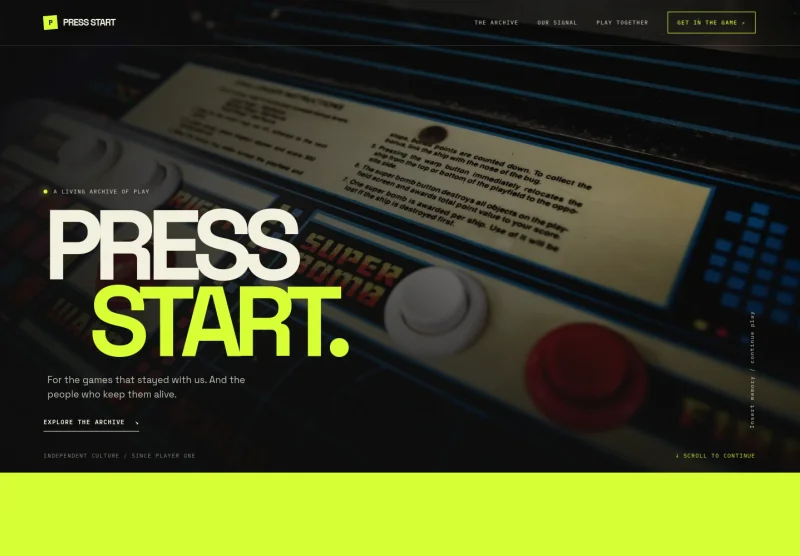 Retro Gaming Website Template