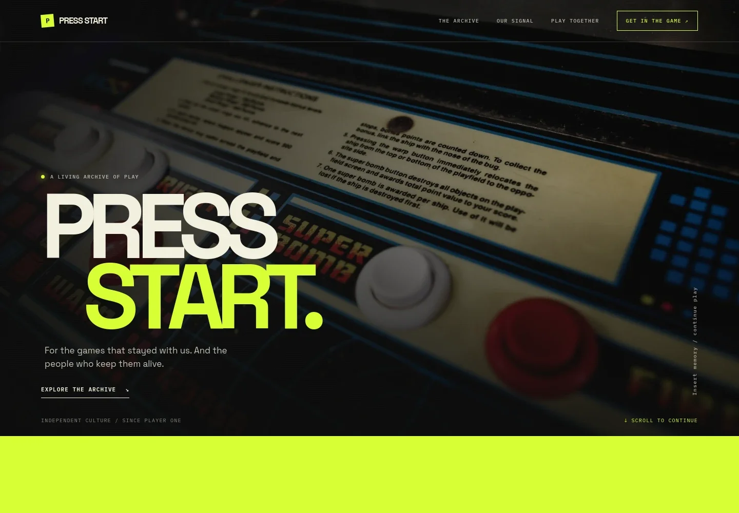 Retro Gaming Website Template