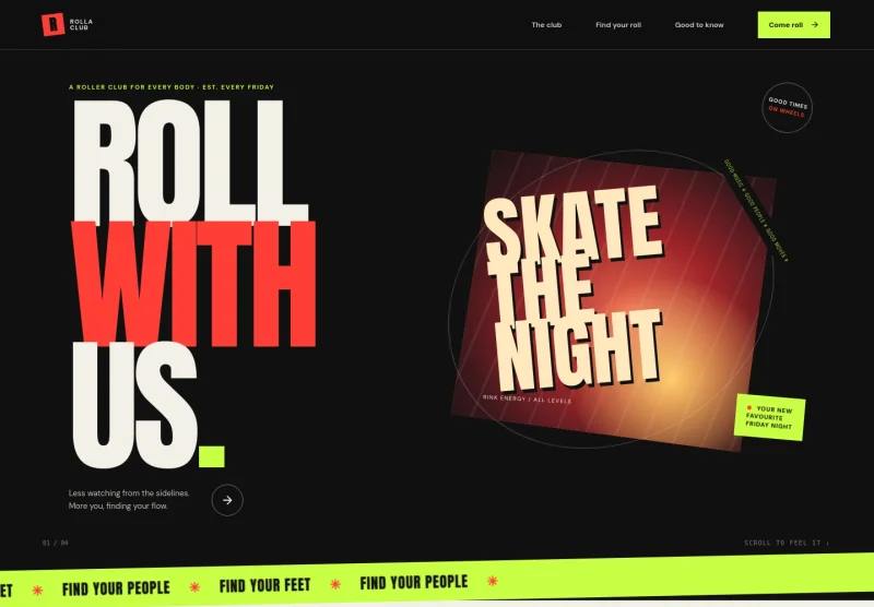 Roller Skating Club Website Template