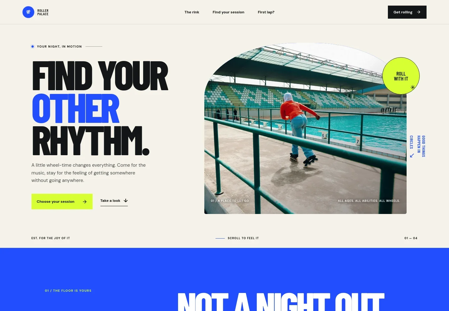 Roller Skating Rink Website Template