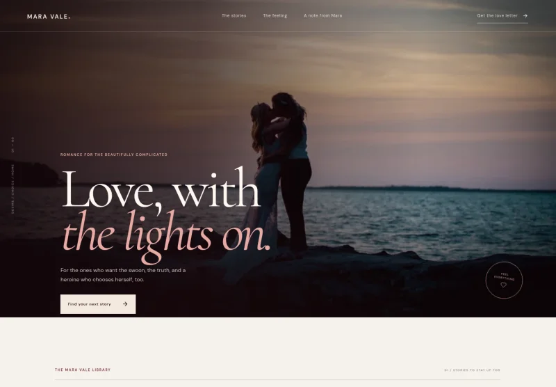 Romance Author Website Template