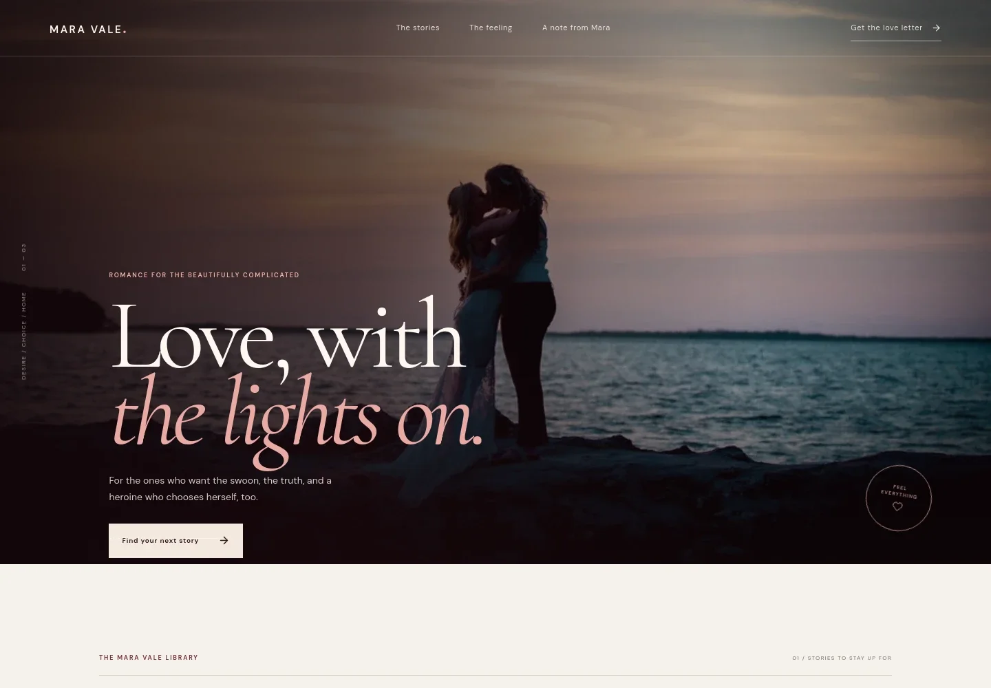 Romance Author Website Template