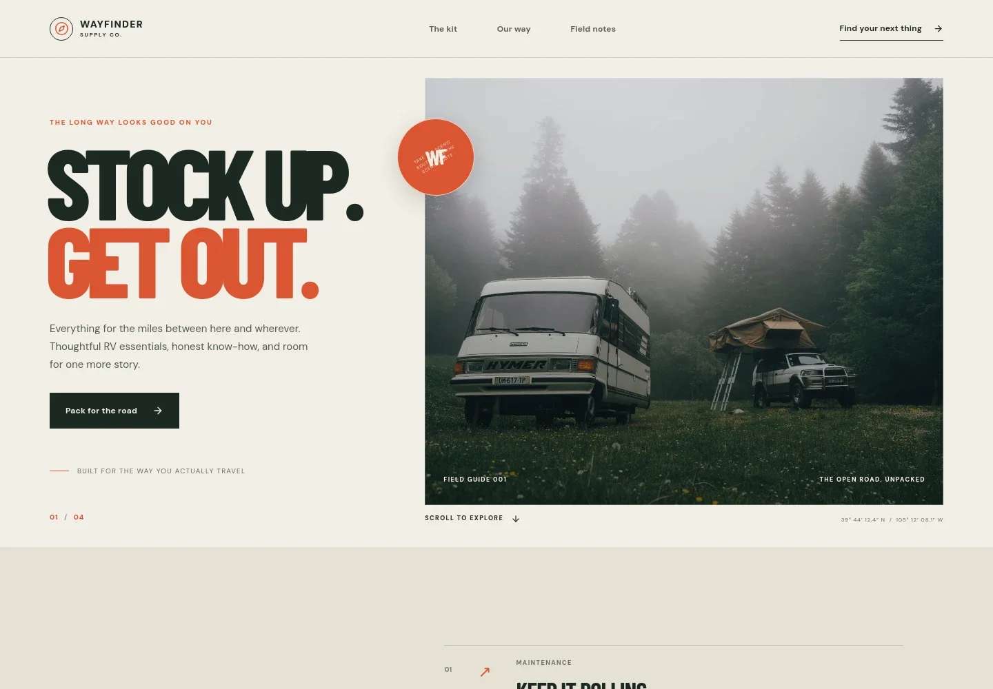 RV Supply Store Website Template