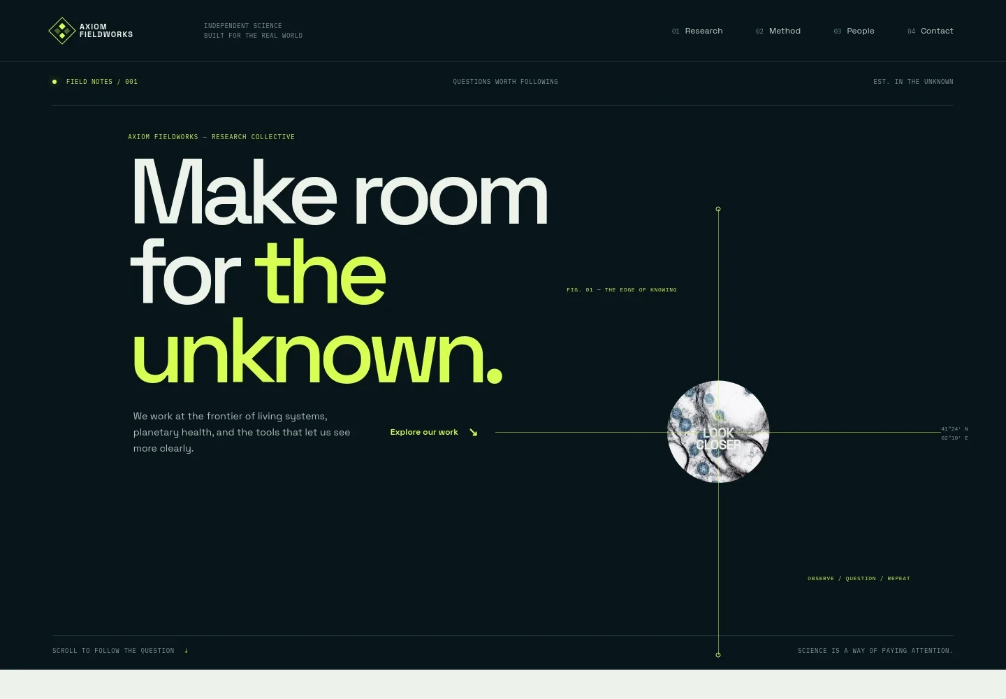 Science Research Website Template