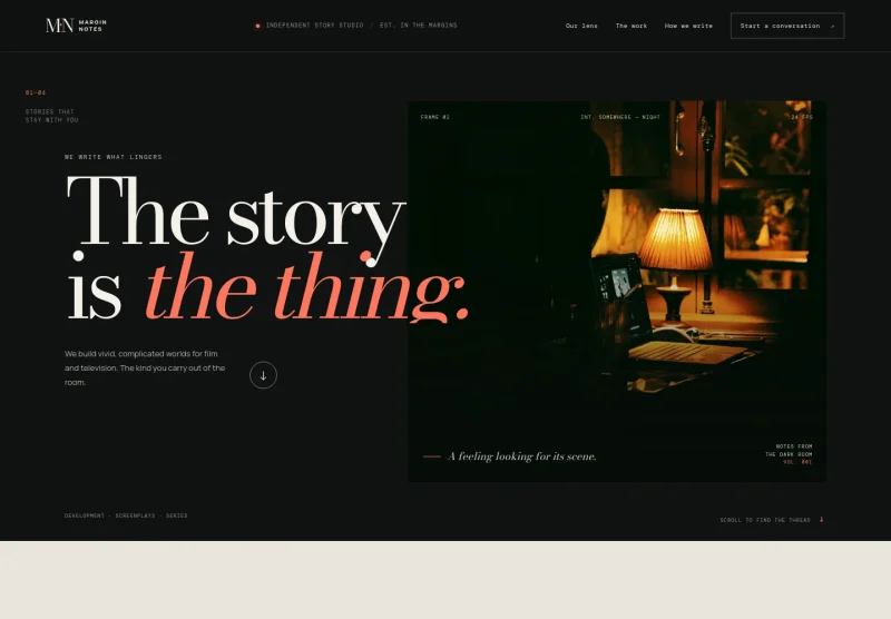 Screenwriter Website Template