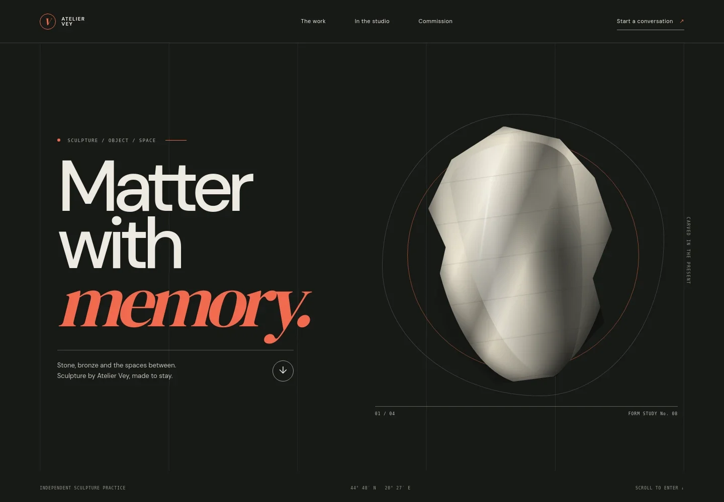 Sculpture Artist Website Template