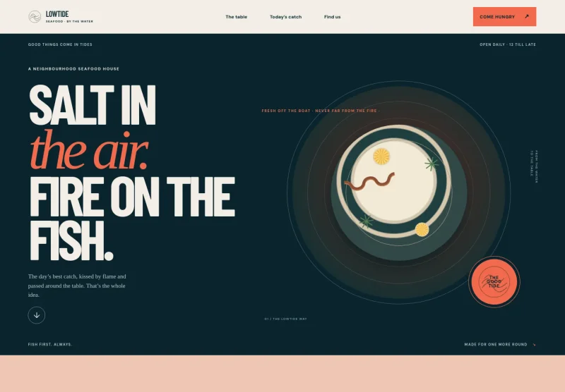 Seafood Restaurant Website Template