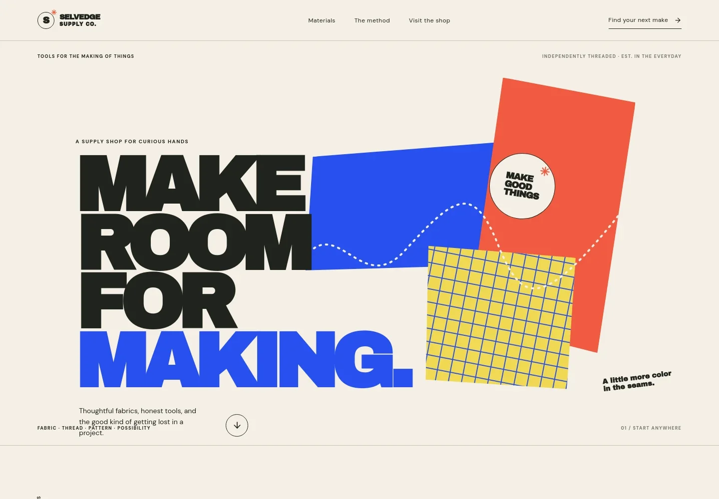 Sewing Supply Store Website Template