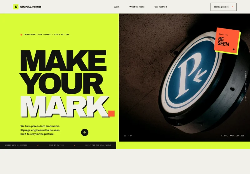Sign Manufacturer Website Template