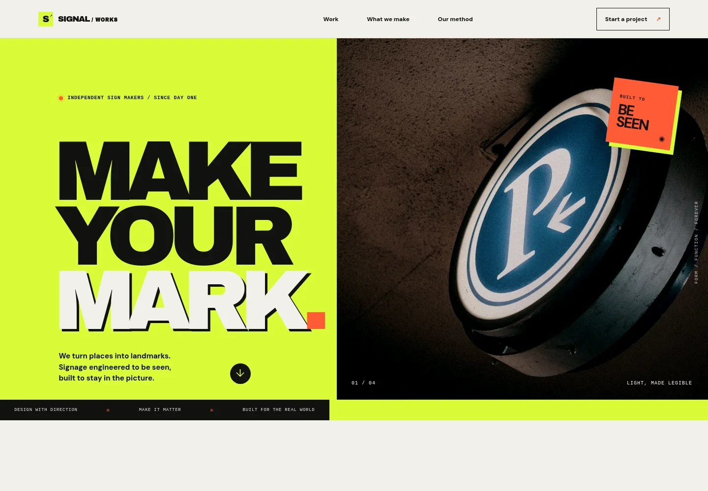 Sign Manufacturer Website Template