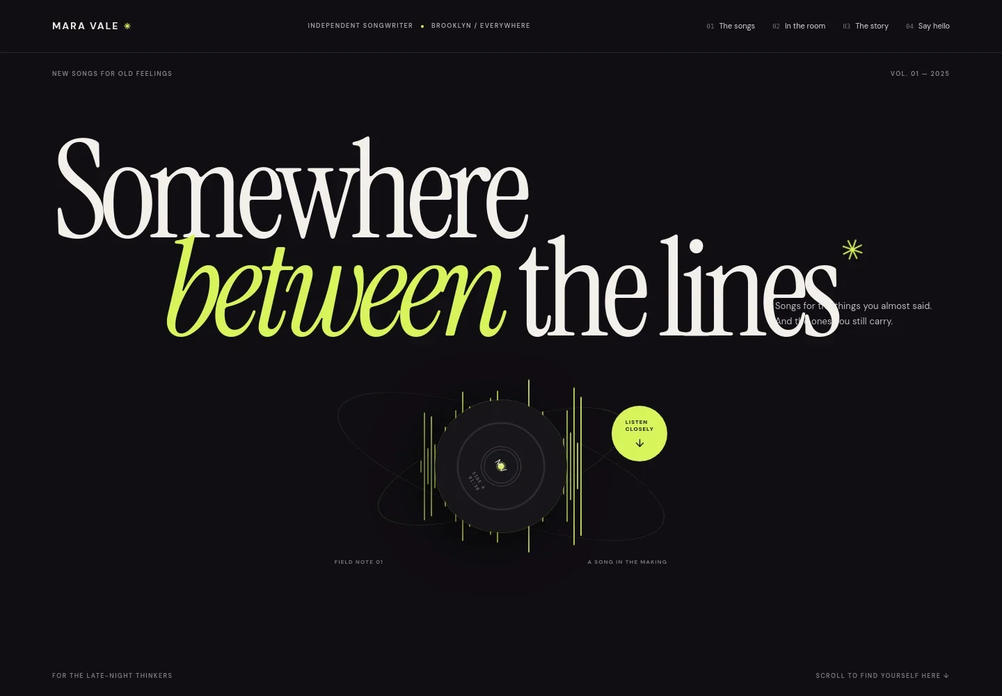 Singer Songwriter Website Template