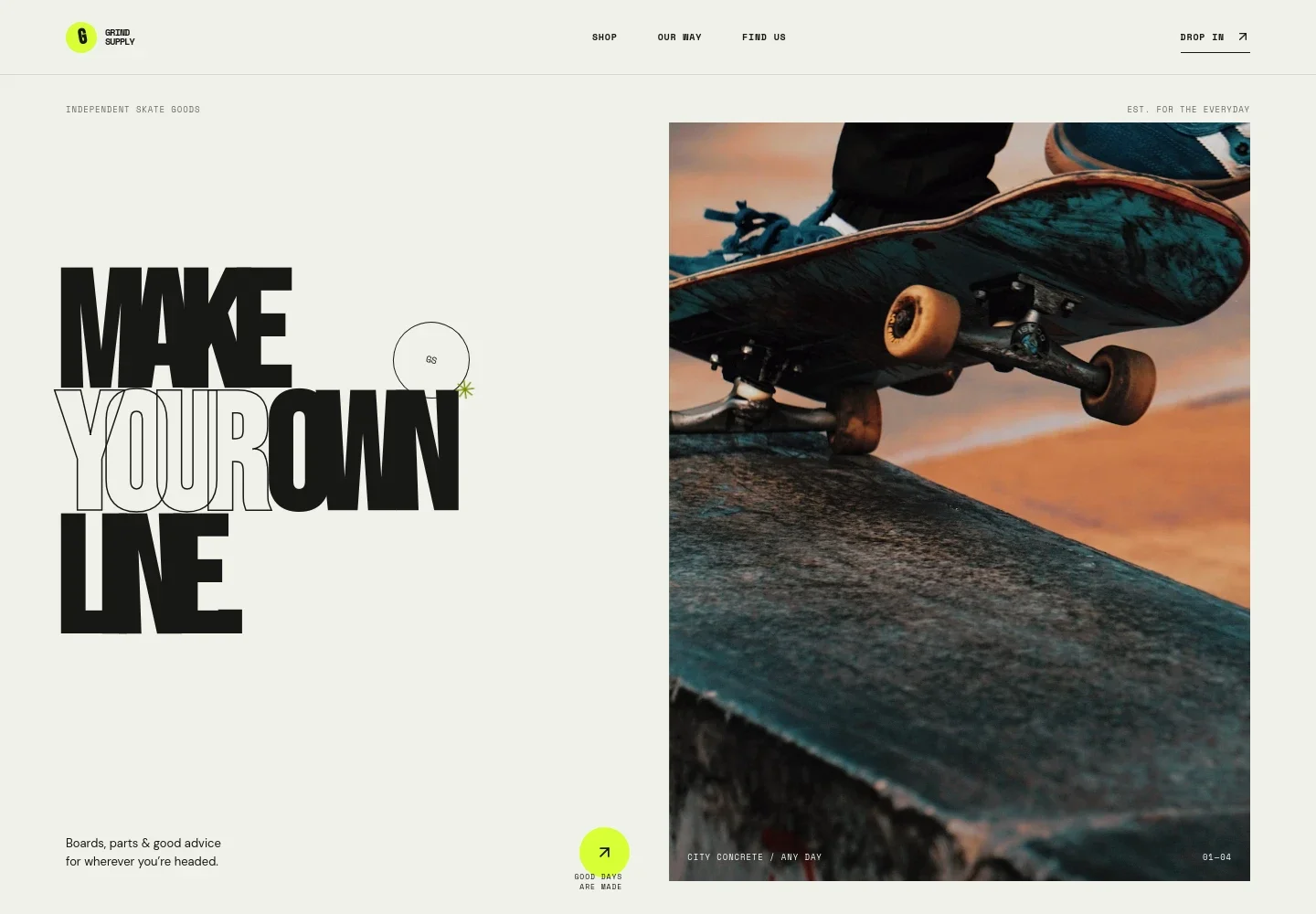 Skate Shop Website Template