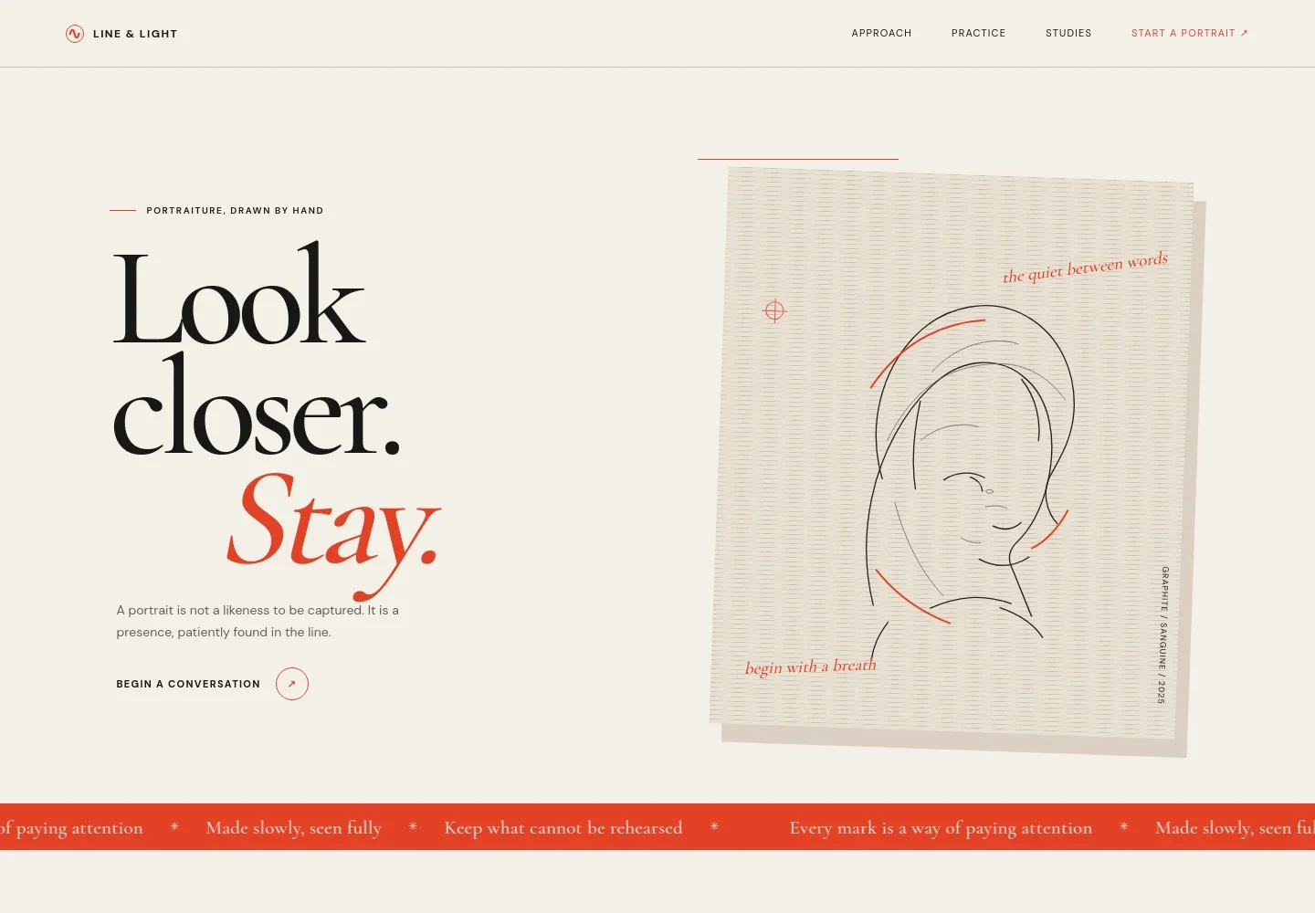 Sketch Artist Website Template