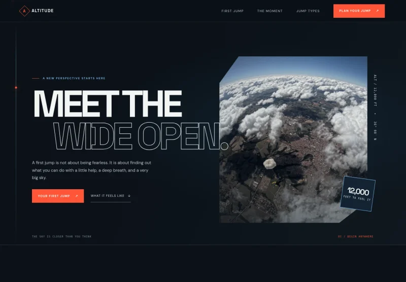 Skydiving Center Website Template