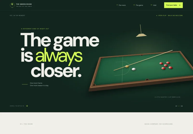 Snooker Website Template