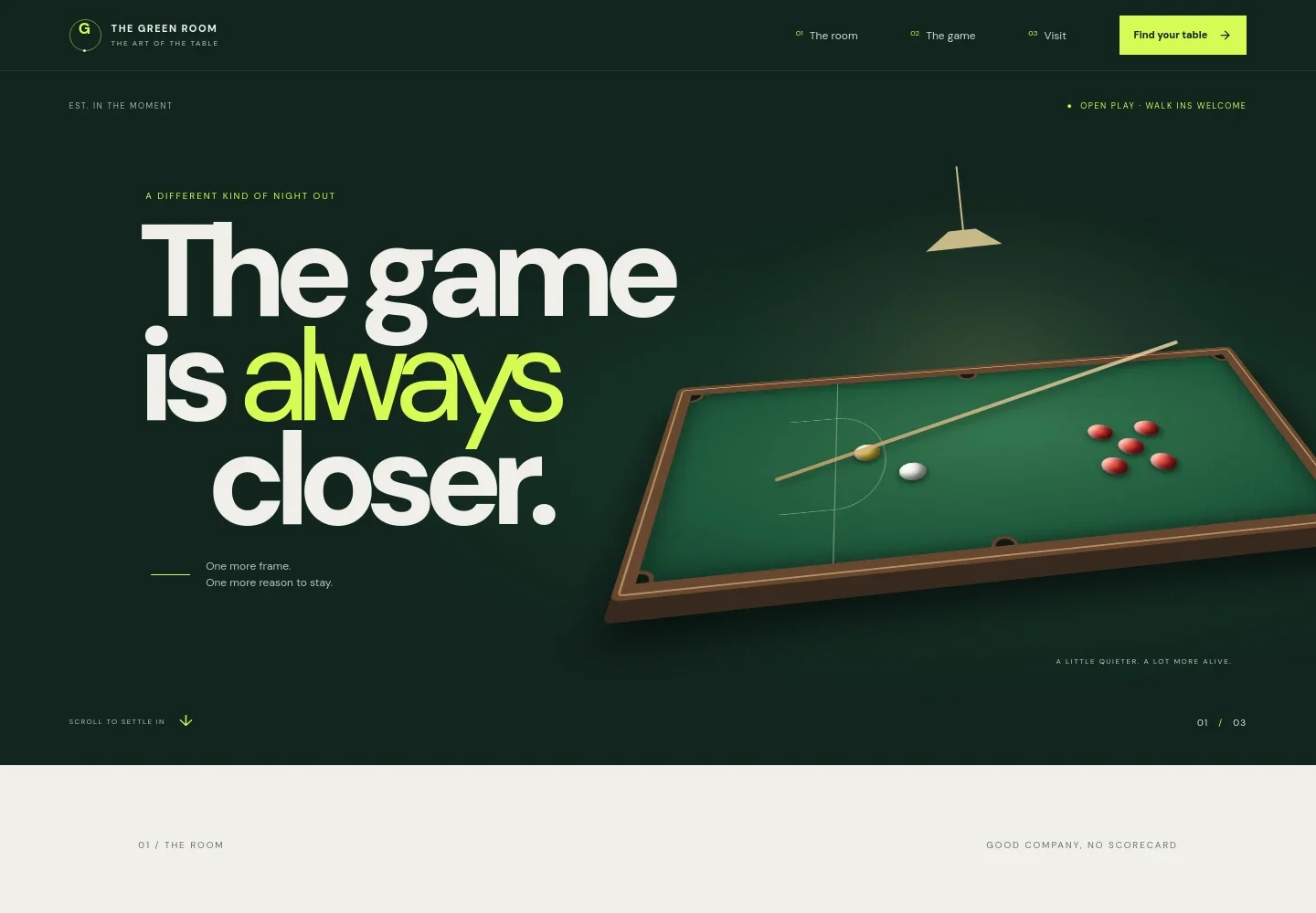 Snooker Website Template