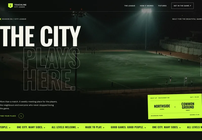 Soccer League Website Template