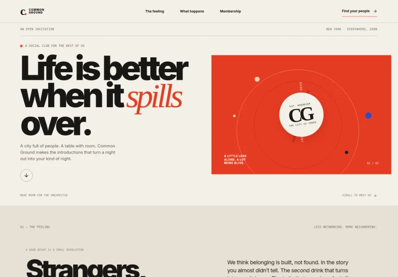 Social Club Website Template