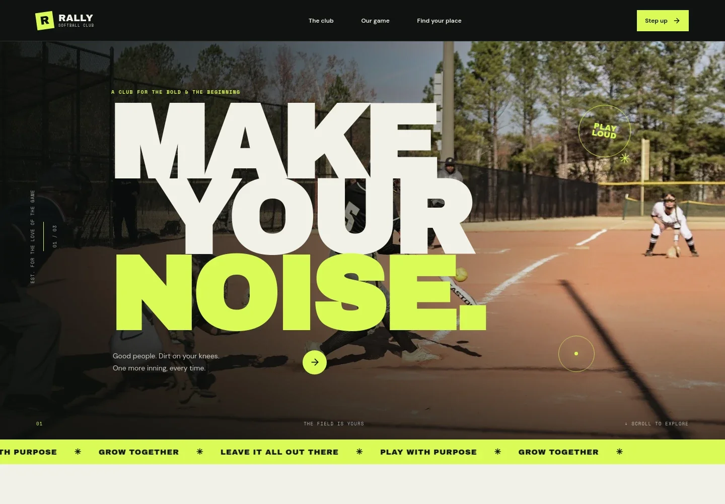 Softball Club Website Template