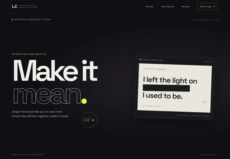 Songwriter Website Template