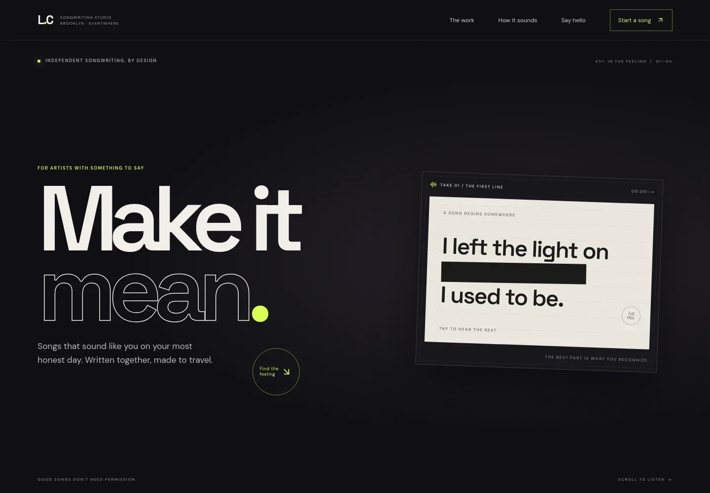 Songwriter Website Template