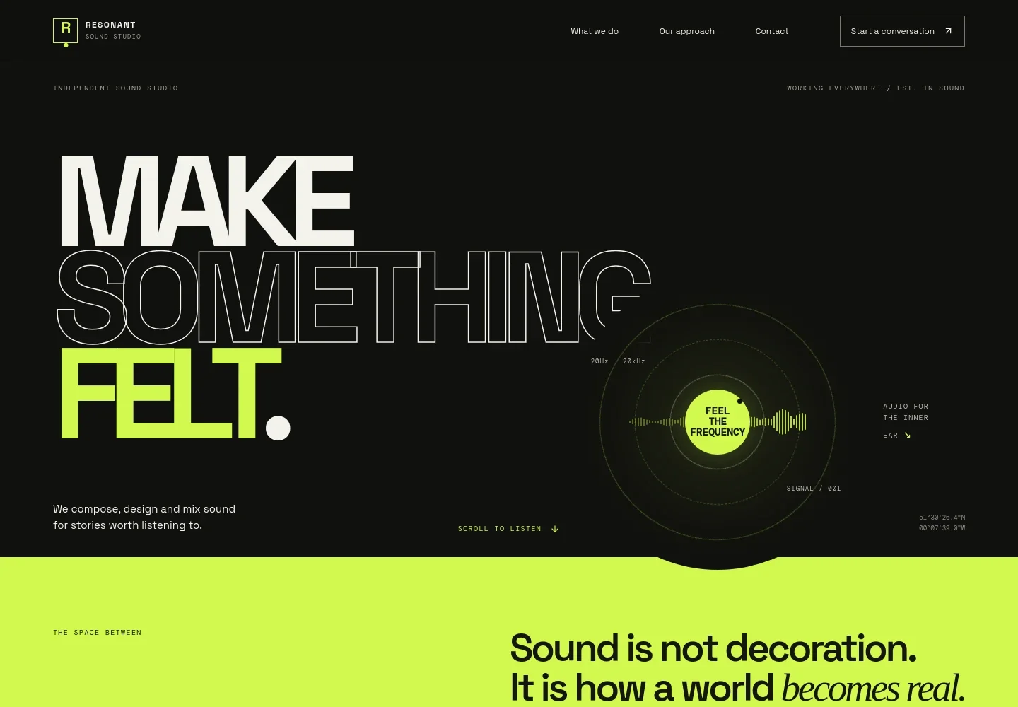 Sound Design Website Template
