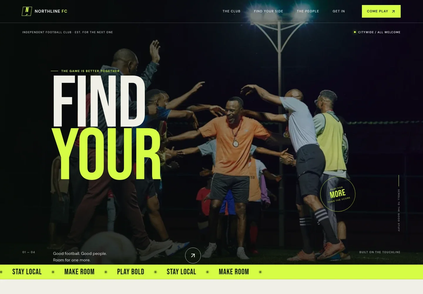 Sports Club Website Template