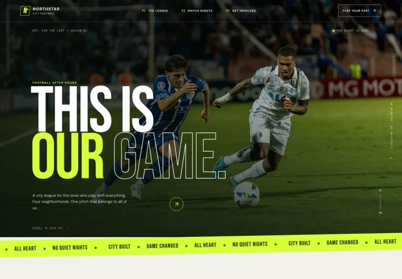 Sports League Website Template