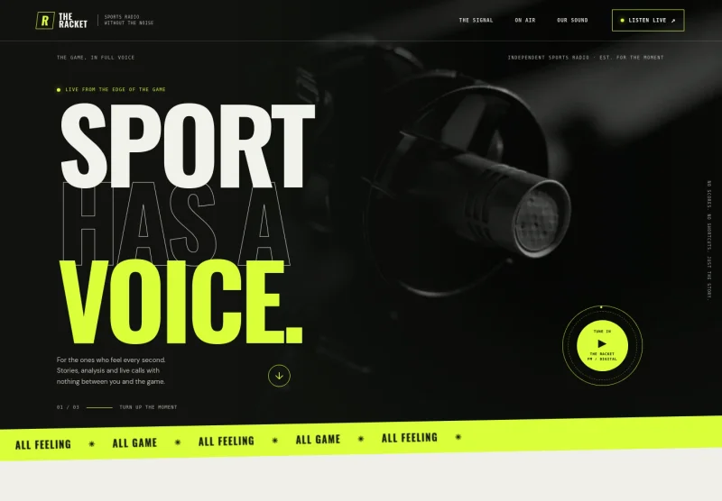 Sports News Radio Website Template