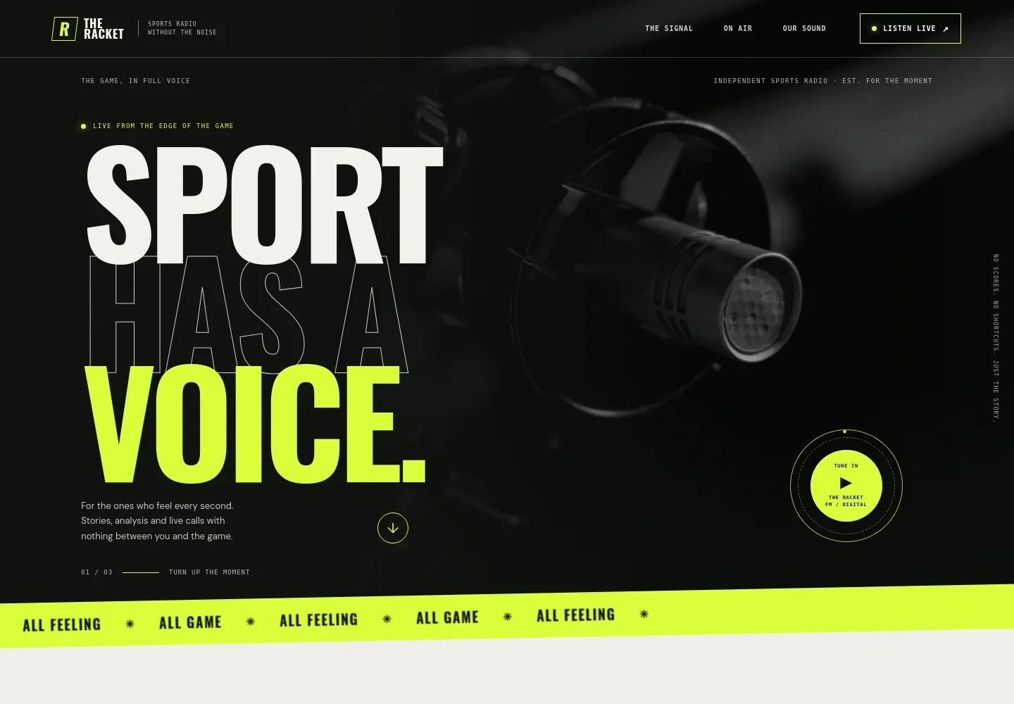Sports News Radio Website Template