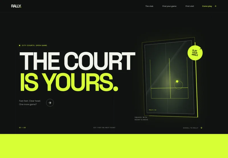 Squash Club Website Template