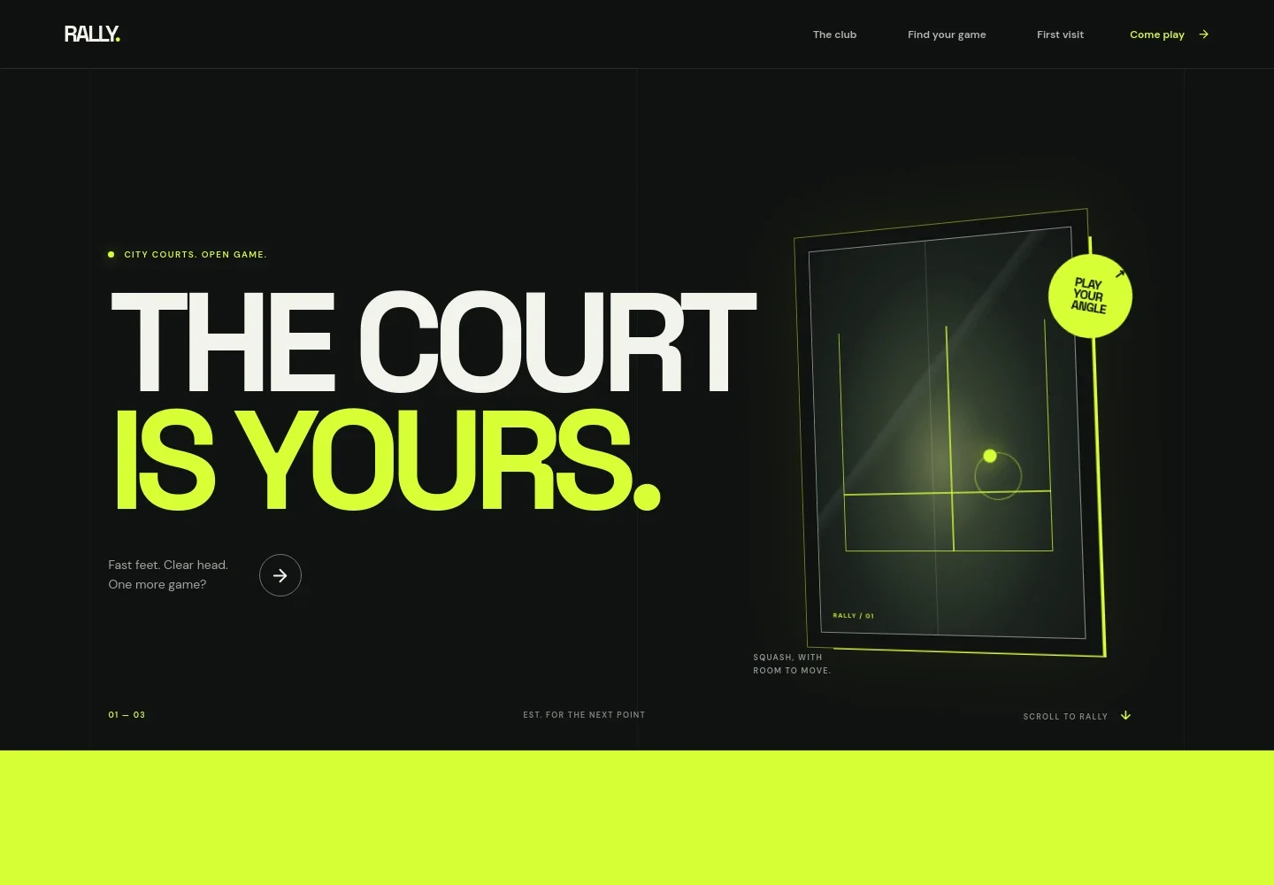 Squash Club Website Template