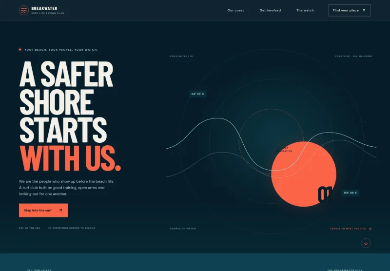 Surf Lifesaving Club Website Template